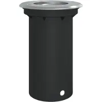 vidaXL Lámpara empotrable para suelo, redonda, negra, 10,5x10,5 cm, fabricada en aluminio fundido
