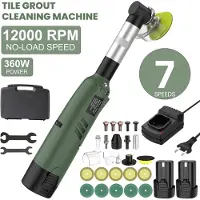 StarTech.com Dispositivo de limpieza de juntas de baldosas - Limpiador multifunción inalámbrico - Ángulo de 90° - 7 velocidades - 12000 RPM - 360 W - Batería de 16,8 V incluida - 1 juego