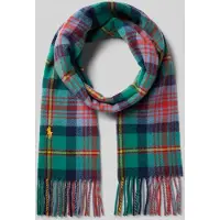 Ralph Lauren para hombre. 449959354016 Bufanda de lana con flecos y cuadros verde (OSFA), Casual, Clásico, outlet 202