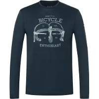 Super.natural - Bike Enthusiast L/S - Camiseta de manga larga de merino size S, azul