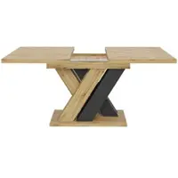 STILVORA : Mesa de comedor extensible, mesa de cocina compacta con patas en forma de X, espacio de almacenamiento integrado, mesa plegable para cocina, salón y oficina en casa, color