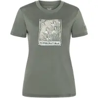 Super.natural - Women's Snodrops Bio Jersey Tee - Camiseta de merino size XS, eucalyptus / various