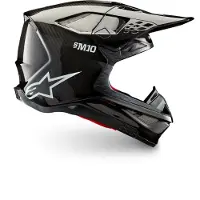 Alpinestars Casco Supertech M10 Solid ECE 22.06 Black Glossy Carbon, Talla: XXL