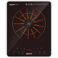Sogo Placa De Inducción Portátil Ecook2000 30 Cm
