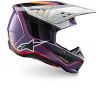 Alpinestars Casco S-M5 Sail ECE 22.06 Violet Black Silver Glossy, Talla: XXL