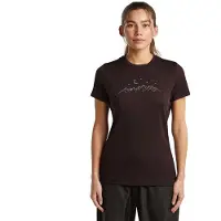 Icebreaker - Women's Merino150 TechLite S/S Sparkling Stars - Camiseta de merino size XL, marrón