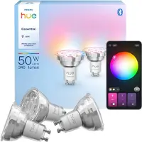 Philips Hue Essential bombilla inteligente GU10 blanca y RGB ajustable (3 unidades)