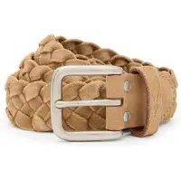 AllSaints Dustin Woven Belt Tan Talla: W38 | Cinturones Outlet | Hombre