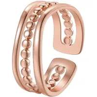 Hey Happiness Anillo 'Layered Bead' oro rosa