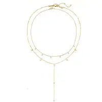 Hey Happiness Cadena 'Ellipse Duo' oro / transparente