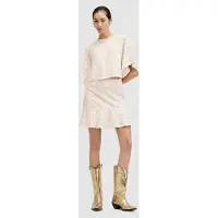 AllSaints Ivy Emb Skirt Ecru White Talla: 12 | Mini Faldas Outlet | Mujer | Marrón