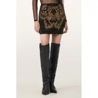 AllSaints Jamilia Emb Skirt Black/gold Talla: 10 | Mini Faldas Outlet | Mujer | Negro