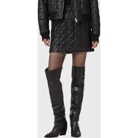 AllSaints Carly Quilted Skirt Black Talla: 2 | Mini Faldas Outlet | Mujer | Negro