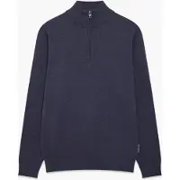 French Connection 1/2 Zip Cotton Marine Mel Talla: XS | Manga Larga Outlet | Hombre