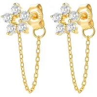 Dear Me Pendientes 'Becoming Chain' oro