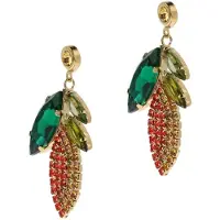 Otazu Blossom Flower Earrings Red, Orange, Green Talla: OS | Pendientes Outlet | Mujer | Verde