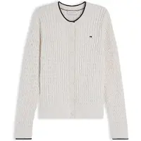 Tommy Hilfiger Cárdigan 'Mini Cable' ecru