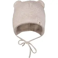 Maximo - Baby's Fleece Mütze m. Öhrchen u. Band - Gorro size 41 cm, gris