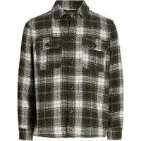Jack & Jones Camisa 'JJEREGENT' oliva / blanco