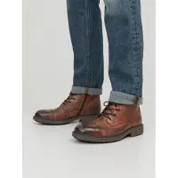 Jack & Jones Botas con cordones 'Howard' cognac