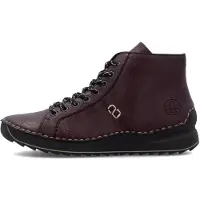 Rieker Botines con cordones borgoña