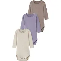 Name it Pijama entero/body beige / lavanda / blanco