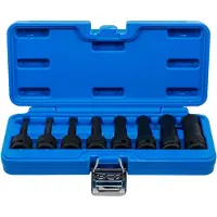 Bgs 5481: Juego de adaptadores para brocas de impacto, tipo hexagonal interior, de 5 a 19 mm, para cuadrado de 12,5 mm (1/2"), 8 piezas.