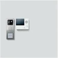 Siedle Kit de video intercom SIE Set CVB 850-1 E/W, modelo básico, en acero inoxidable cepillado