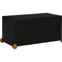 vidaXL Caja de jardín "Hasborn" fabricada en ratán de polietileno (PE) de color . Dimensiones (largo/ancho/alto): 120x65x61 cm