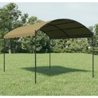 vidaXL Pabellón de 4x3x2,6 metros, color beige, con tela de 180 g/m²