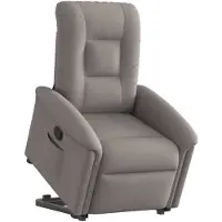 vidaXL Sillón reclinable Relax de , con ayuda para levantarse, color taupe, tapizado en tela