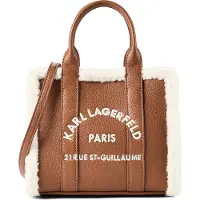 Karl Lagerfeld Bolso de mano 'Rue St-Guillaume' cognac / blanco
