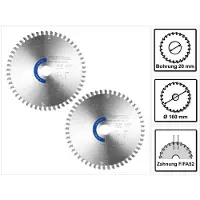 Festool HW Hoja de sierra circular Aluminio / Plástico 160 x 1,8 x 20 mm F/FA52 - para sierras de inmersión TS 55 F, TSC 55 K y sierras circulares portátiles HK 55, HKC 55 - 2 uds.(2x 205555)