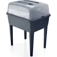 Nabbi Caja para plantas Prosperplast Respana, 83 litros, 96,3 x 77 x 58 cm, color gris. Talla única