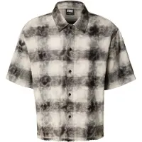 Urban Classics Camisa negro / blanco lana