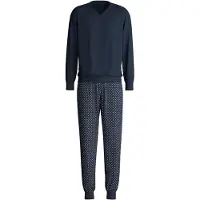 Calida Pijama largo marino / zafiro / azul claro