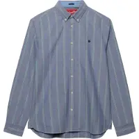 Superdry para hombre. M4011247A Camisa Preppy Oxford marino (XL), Casual, Algodón, Manga larga, outlet 2026.