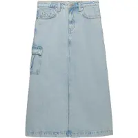 Superdry Falda Larga Denim Cargo Maxi