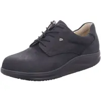 Finn Comfort Zapatos con cordón 'Schnürschuh Herren 02901 046099 Nubukleder in schwarz' negro
