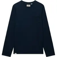 Superdry para hombre. M6010964A Camiseta manga larga Cotton Linen Pocket azul marino (XL), Casual, Algodón, outlet 2026.
