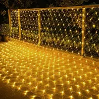 Lapamax Cadena de luces LED, luz blanca cálida, 8 modos de iluminación, ideal para decoración navideña en interiores, fiestas, jardines, con protección IP44, dimensiones: 3x2 metros