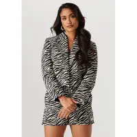 Colourful Rebel Dente Zebra Jacquard Blazer Black/white Talla: S | Blazers Outlet | Mujer | Negro