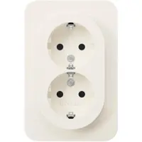 Berker 47592089, tipo F, carril DIN, blanco, termoplástico, IP20, 250 V