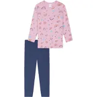 Schiesser Pijama 'Nightwear' azul violaceo / altrosa