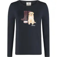 Barbour Camiseta 'Hedley' beige / navy / marrón oscuro / blanco