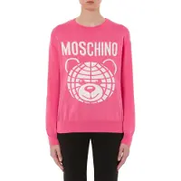 Moschino Teddy Bear Wool Pullover Pink Talla: XXS | Manga Larga Outlet | Mujer | Rosa