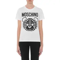 Moschino Teddy Bear Organic Jersey T-shirt White Talla: 38 | Camisetas de Seda Outlet | Mujer | Blanco
