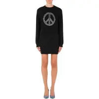 Moschino Peace Symbol Wool Blend Dress Black Talla: M | Mini Vestidos Outlet | Mujer | Negro