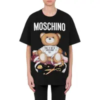 Moschino Sartorial Teddy Bear Organic Jersey T-shirt Black Talla: S | Camisetas de Seda Outlet | Mujer | Negro