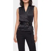 Guess Marciano GUESS Iva Overlap Sl Blous Jet Black A996 Talla: 40 | Blusas Outlet | Mujer | Negro